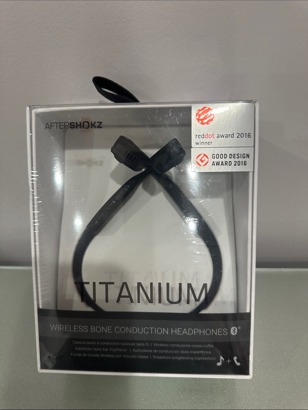 AfterShokz Titanium Wireless Bone Conduction Headphones - Black